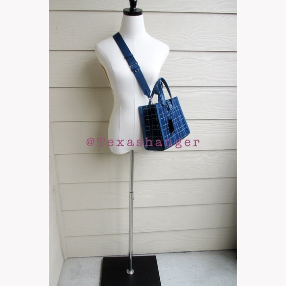 NWT Kate Spade Manhattan Denim Check Small Tote - Picture 11 of 14